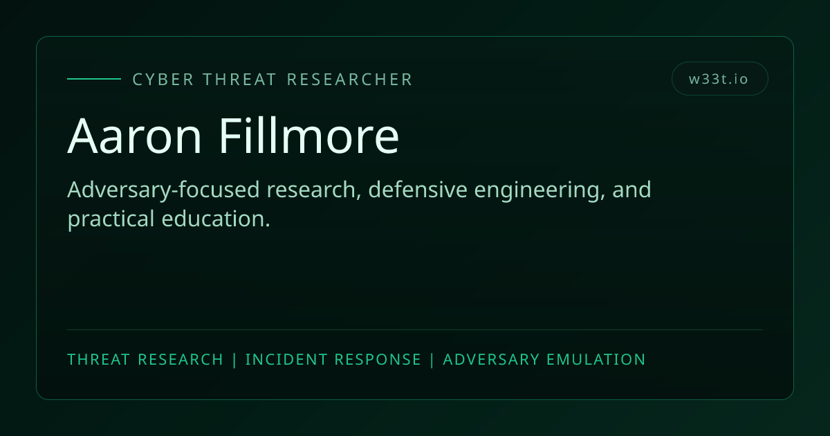 Threat Observatory | Aaron Fillmore